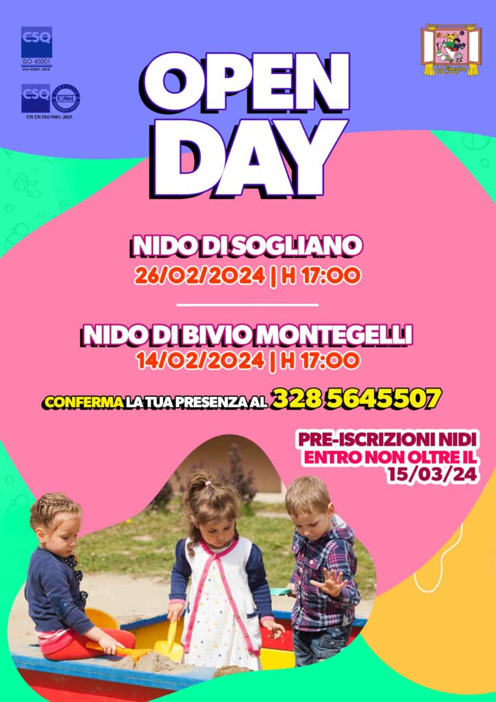 Open Day - Nido di Sogliano al Rubicone e Bivio Montegelli